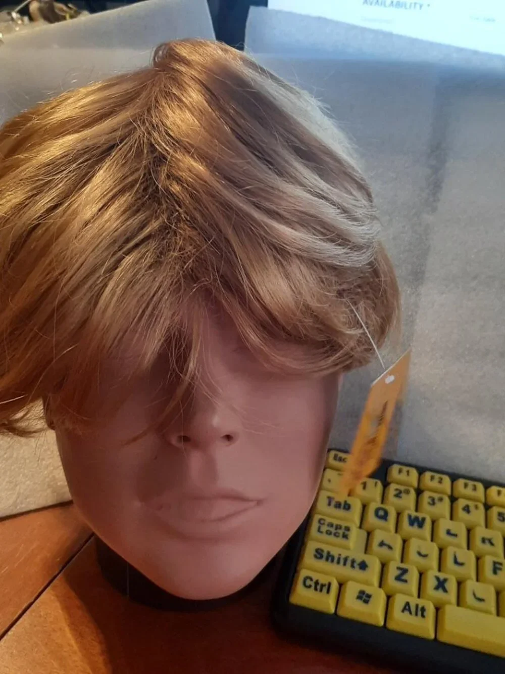 NEW BAG ! Make America Great Again Red Hat & Oh My Gosh Short Wig Blonde Set